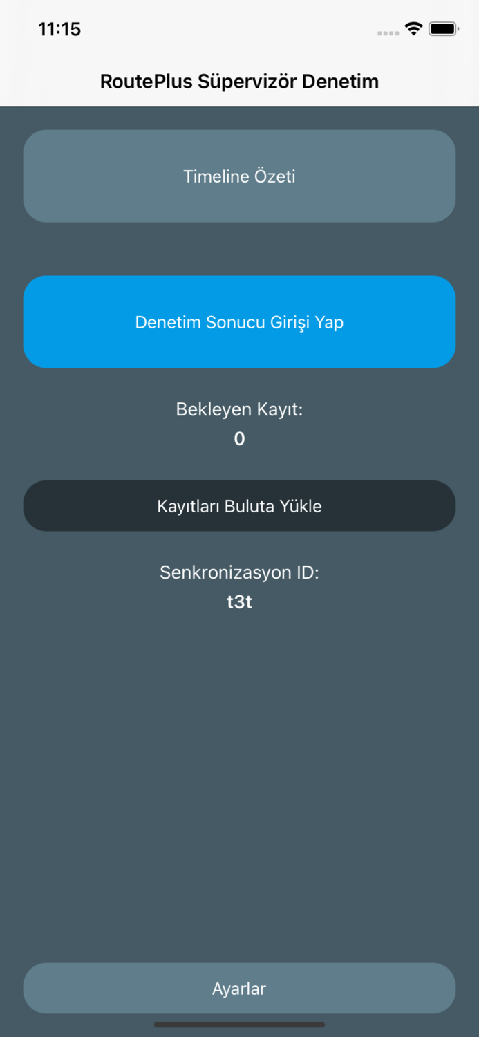 RoutePlusA Süpervizör Denetim