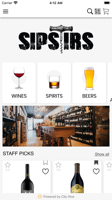 Sipstirs Fine Wines Screenshot
