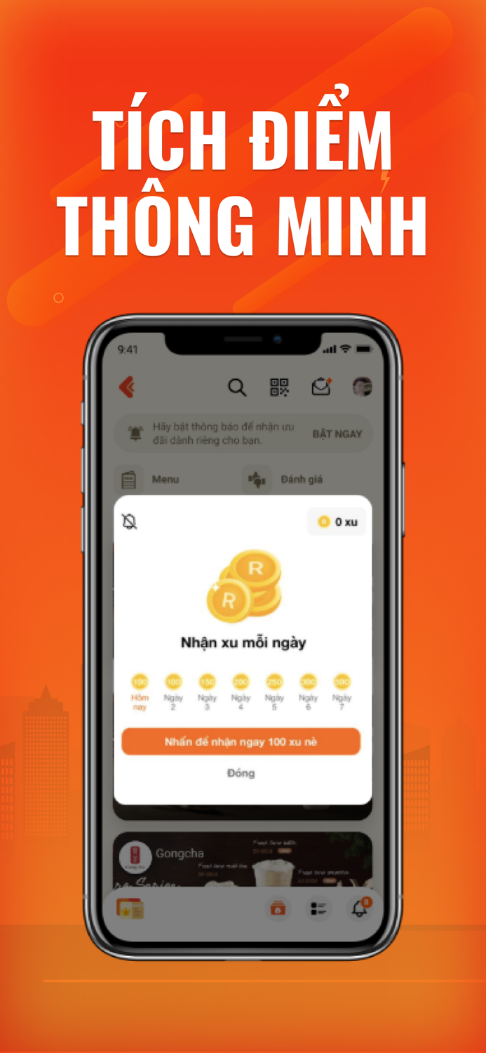 Back - Đặt hàng and Tích điểm