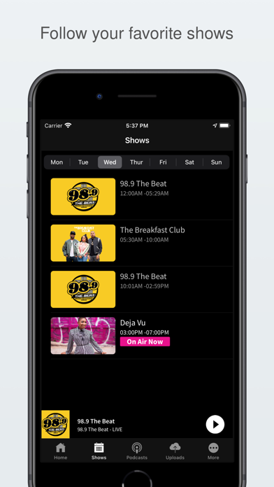 98.9 The Beat Screenshot