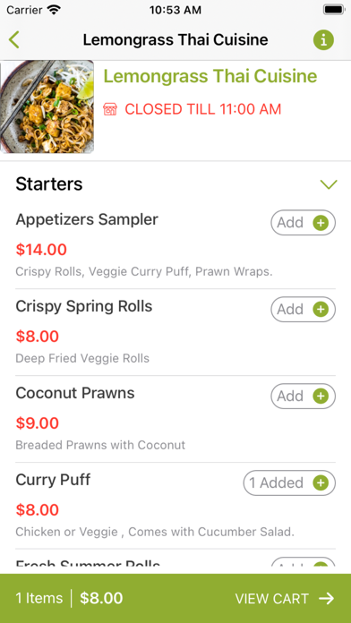 Lemongrass Thai Screenshot