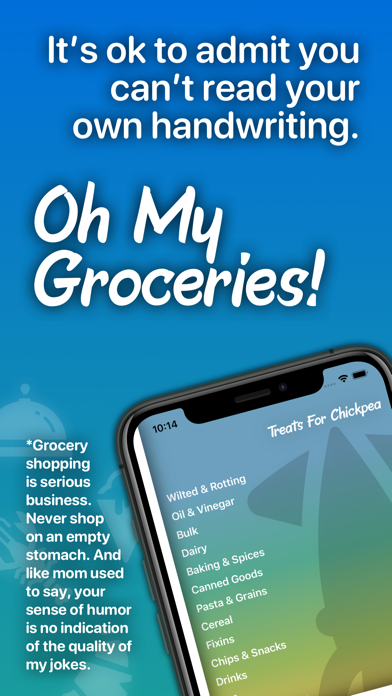 Oh My Groceries! Shopping List Screenshot