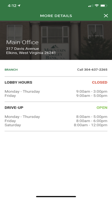 Mountain Valley Bank, N.A. Screenshot