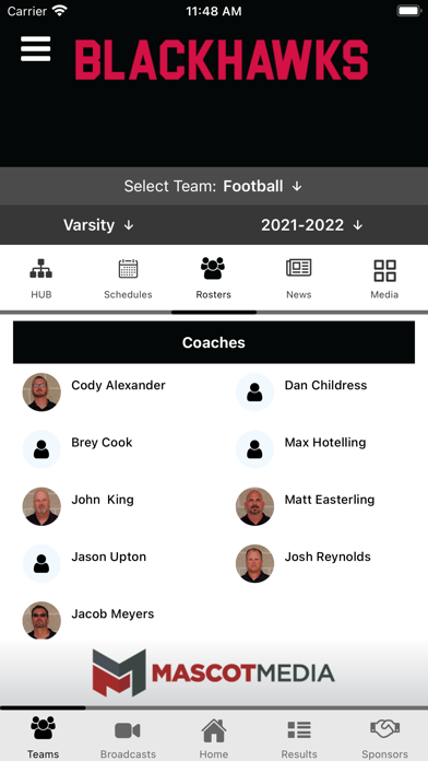 Pea Ridge Blackhawks Athletics Screenshot