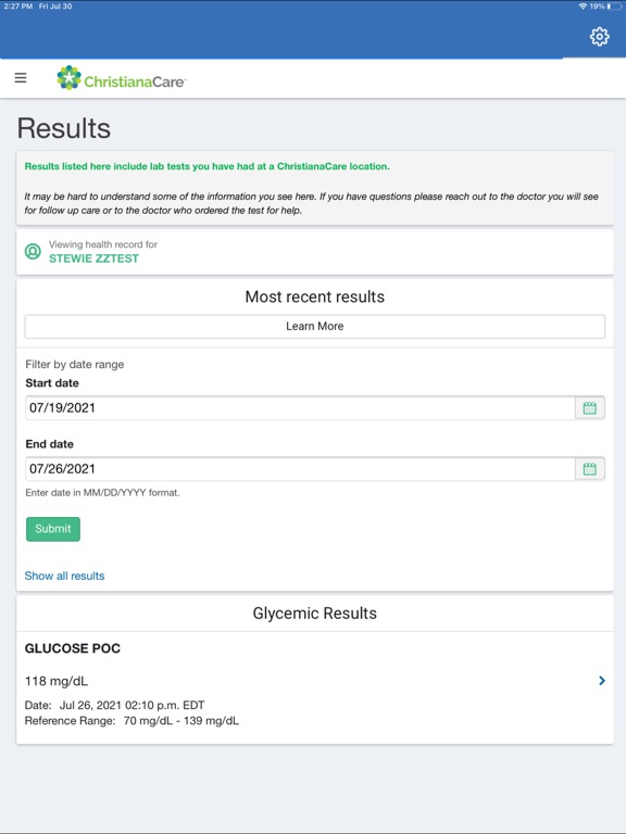 Screenshot #5 pour Christiana Care Patient Portal