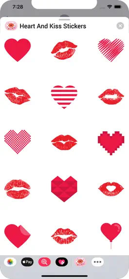 Game screenshot Heart and Kiss Stickers apk