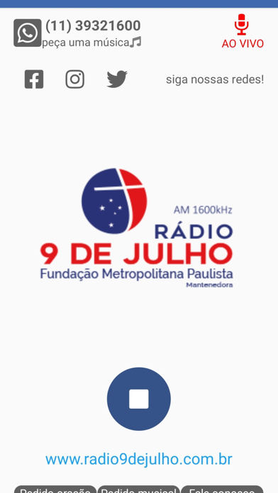 Radio 9 de Julho Screenshot