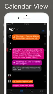 stickydiary - calendar & notes iphone screenshot 2