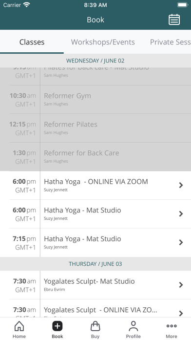 Ebru Evrim Yoga Pilates Screenshot