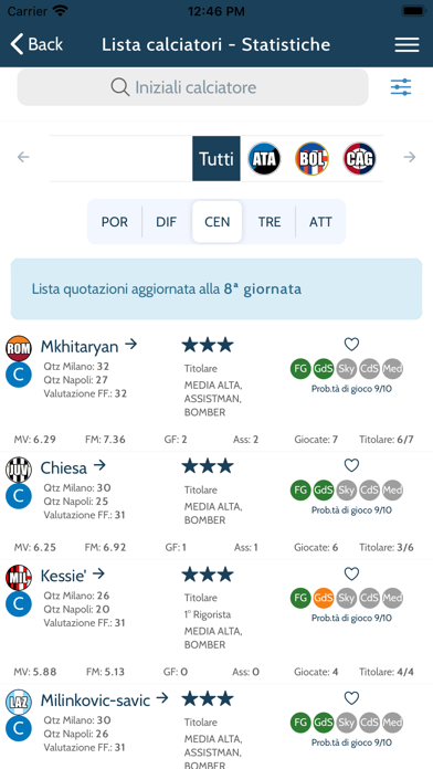 FantaFormazione Screenshot