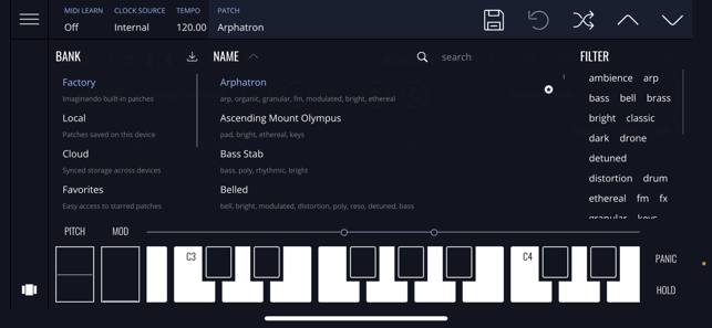 Snímek obrazovky FRMS - Granular Synthesizer