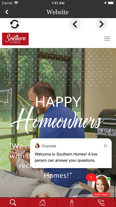 Southern Homes - Warranty Screenshot