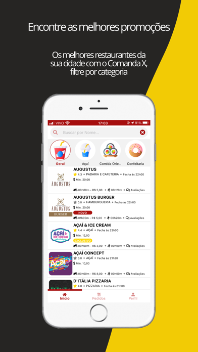 ComandaX - Delivery de Comida Screenshot