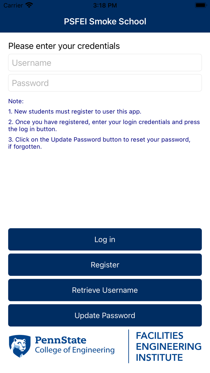 PSFEI Smoke School Test