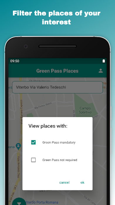 Green Pass Places Screenshot