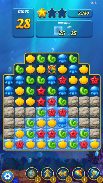 Ocean Splash Match 3 Screenshot