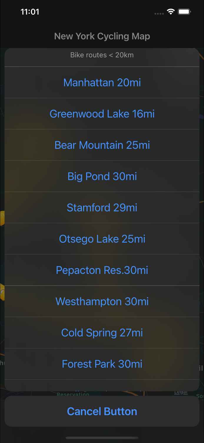 New York Cycling Map