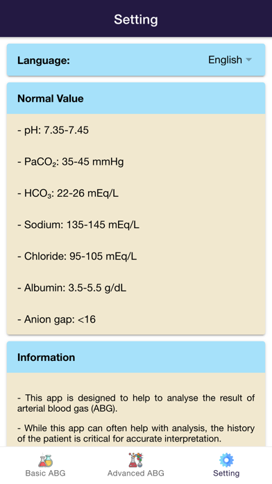 Complete ABG Analysis Screenshot