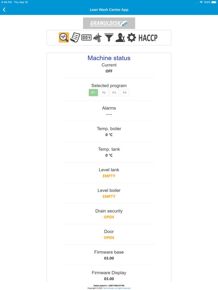 Lean Wash Center App