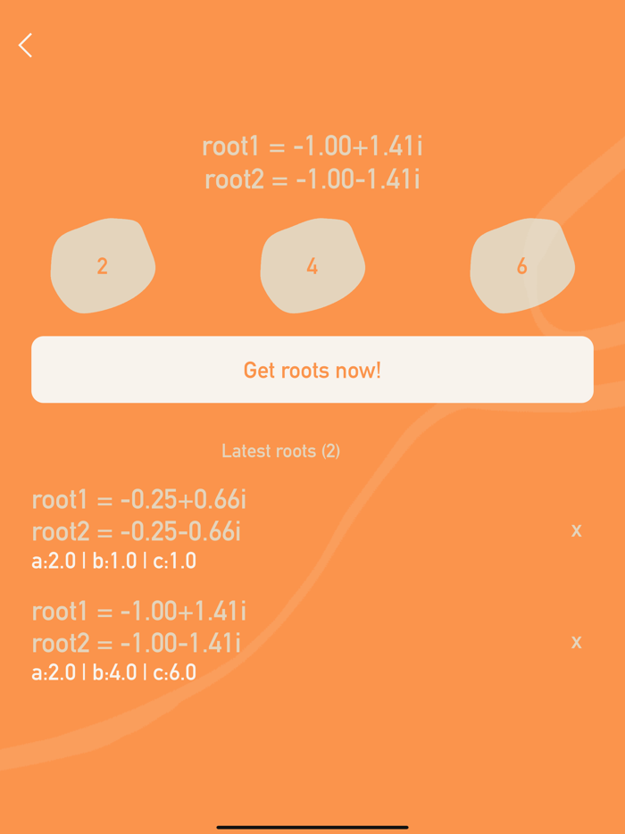 Calculator Quadratic Formula