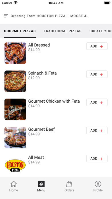 Houston Pizza Screenshot