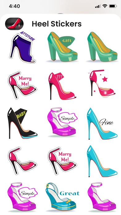 Animated Fashion Heel Stikcers Screenshot