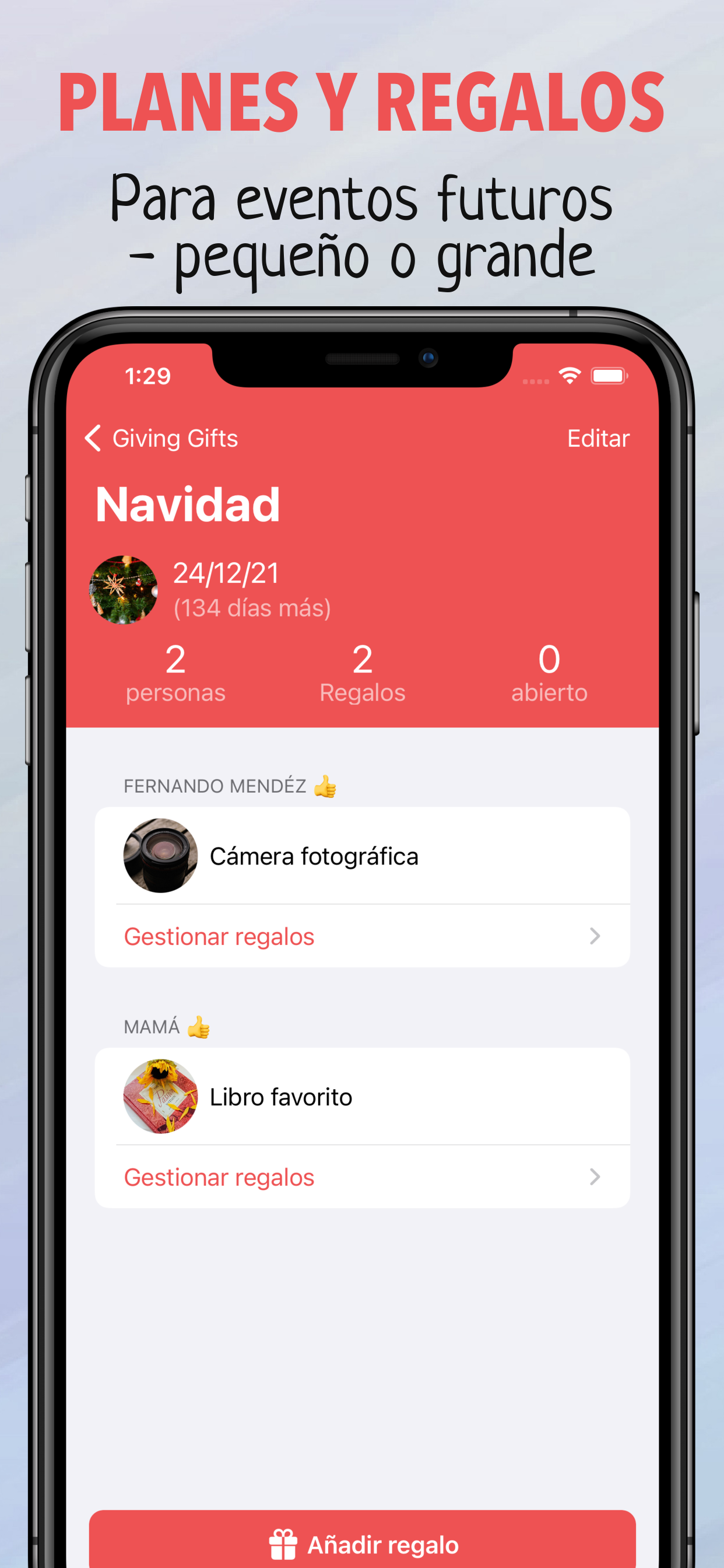 Giving Gifts - Plan de regalos