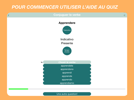 Screenshot #5 pour Verbes Italiens Quiz