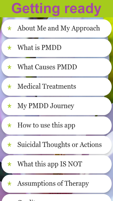 PMDD Treatment Screenshot