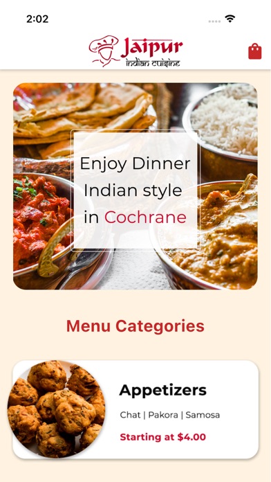 Jaipur Indian Cuisine EPos Screenshot