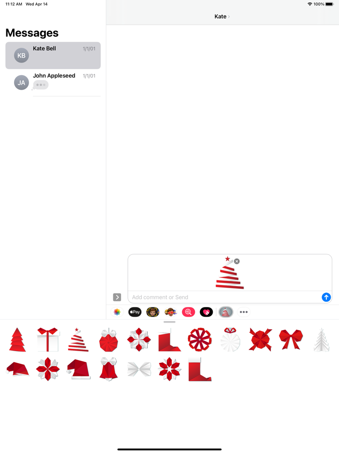Christmas Origami - Fx Sticker