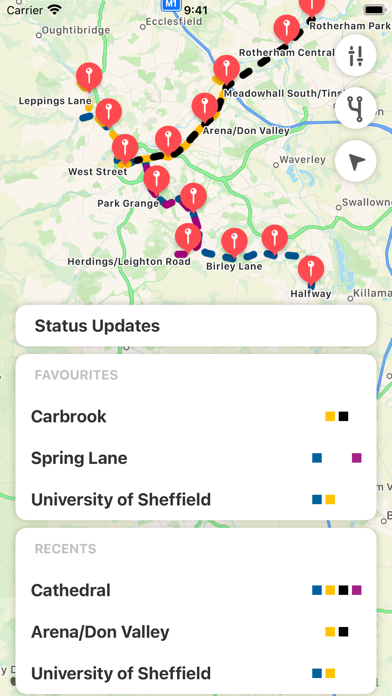 Sheffield Tram Times Screenshot