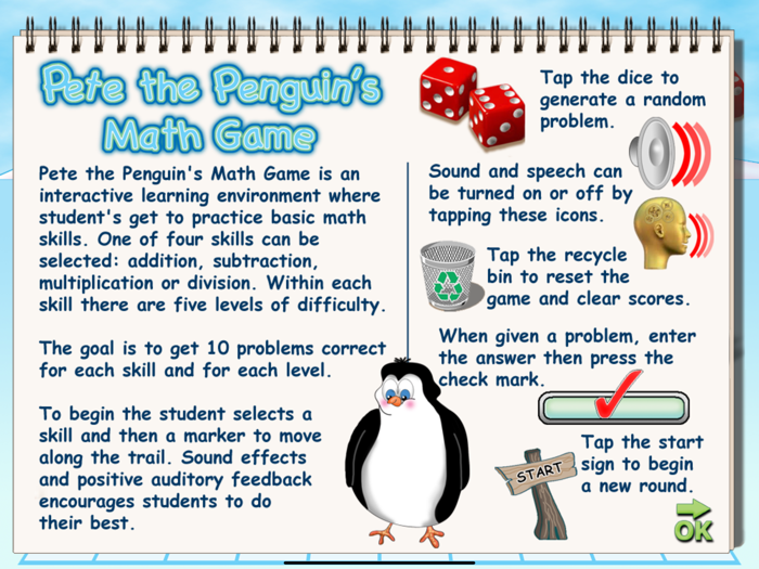 Pete the Penguins Math Game