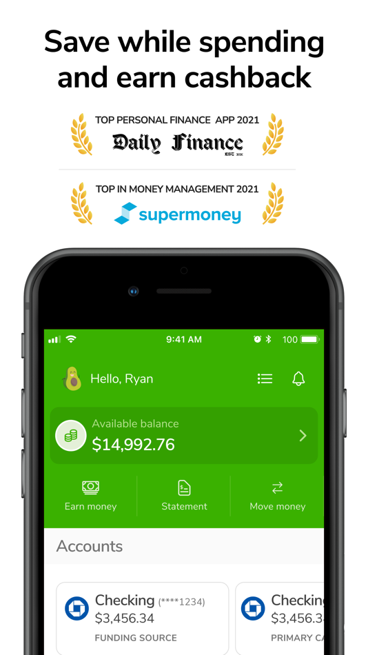 #1. Guac - Save While You Spend (iOS) 由: New World Savings, Inc