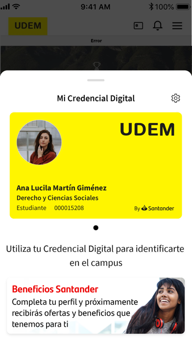 UDEM APP Campus digital Screenshot