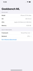 Geekbench ML screenshot #1 for iPhone