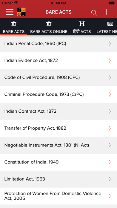 LatestLaws Screenshot