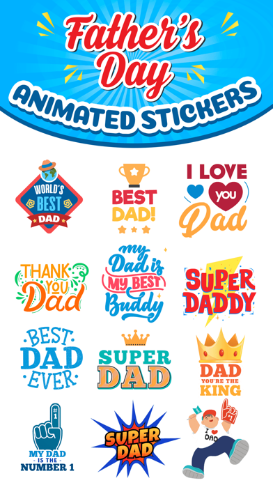 Screenshot #1 pour Father’s Day Animated Stickers