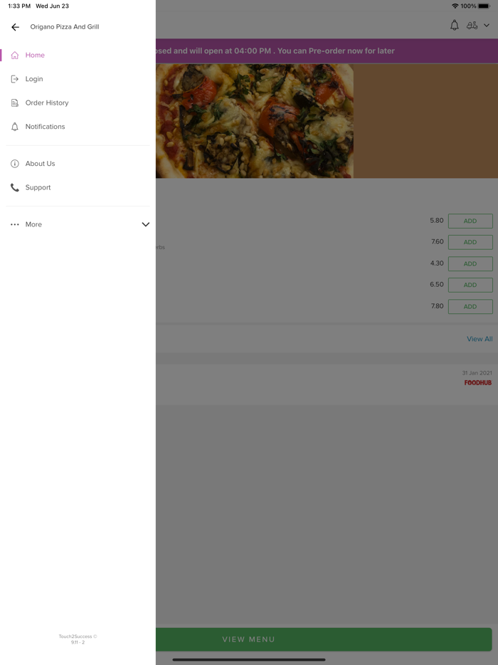 Origano Pizza And Grill