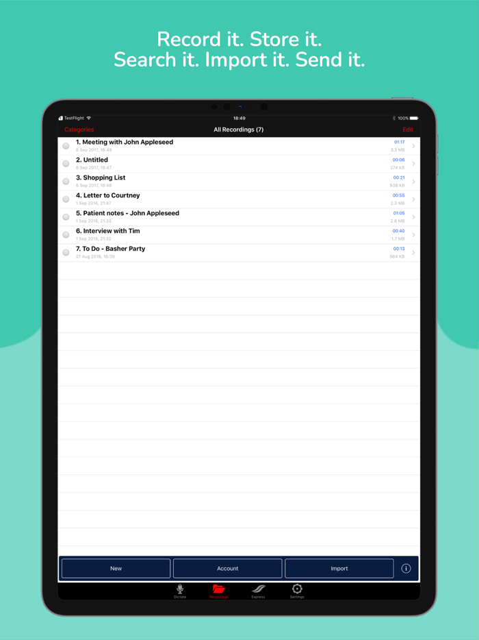 dictate2us Record and Transcribe