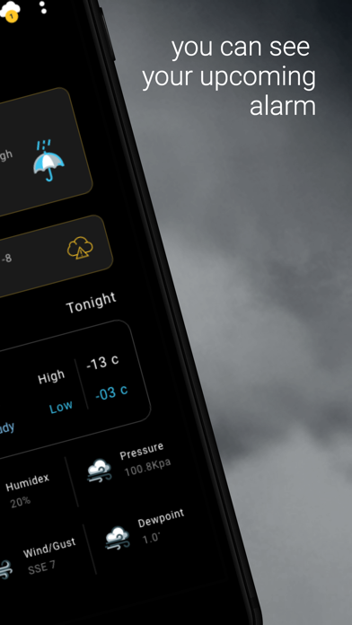 AI Weather with Smart Alarm Screenshot