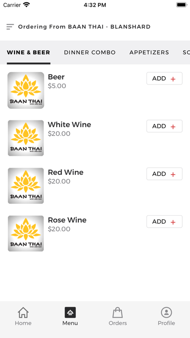 BAAN THAI WOK AND BAR Screenshot