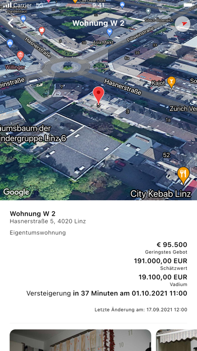 Zwangsversteigerung Screenshot