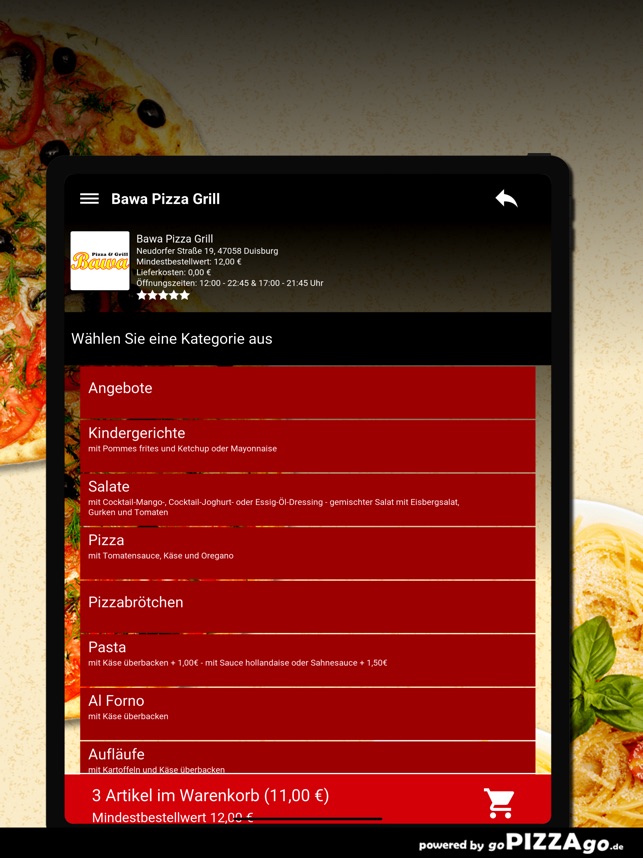 Bawa Pizza Grill Duisburg on the App Store