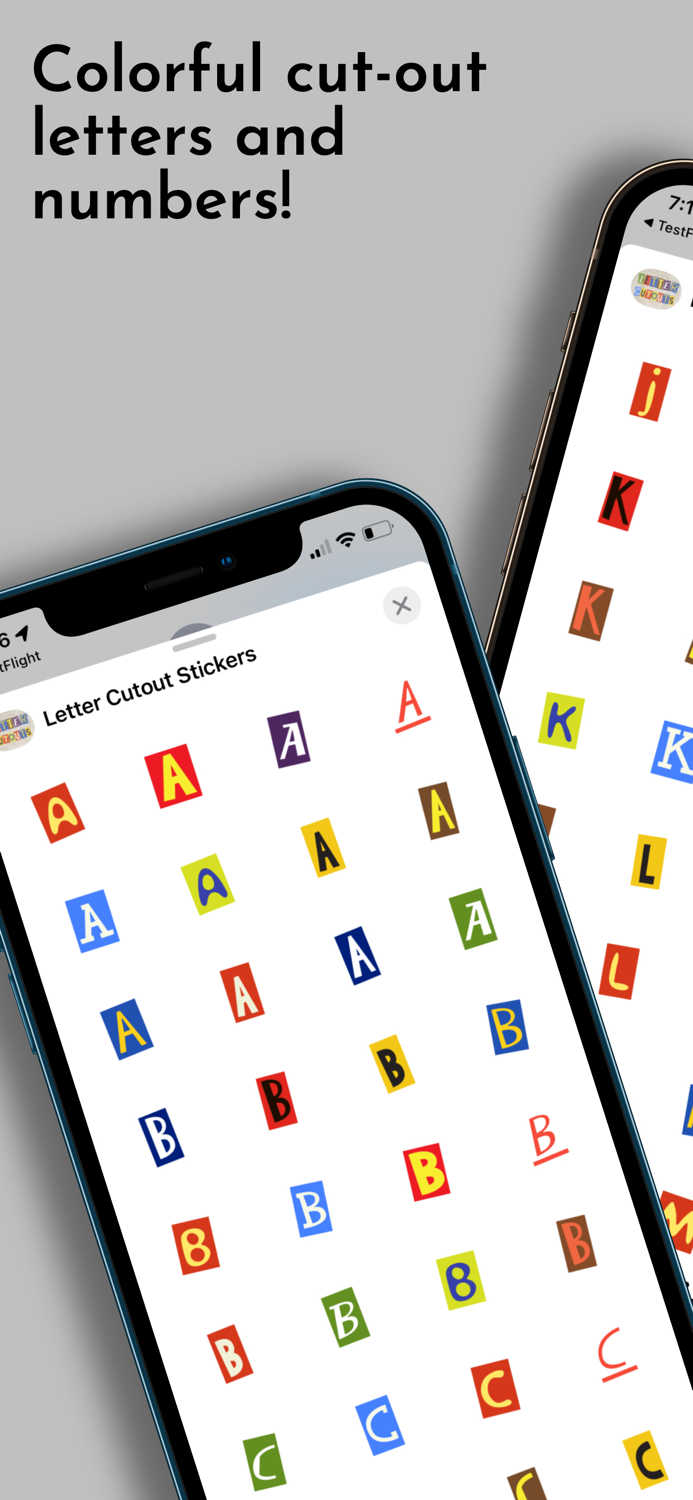 Letter Cutout Stickers