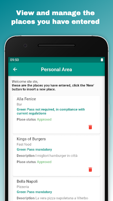 Green Pass Places Screenshot
