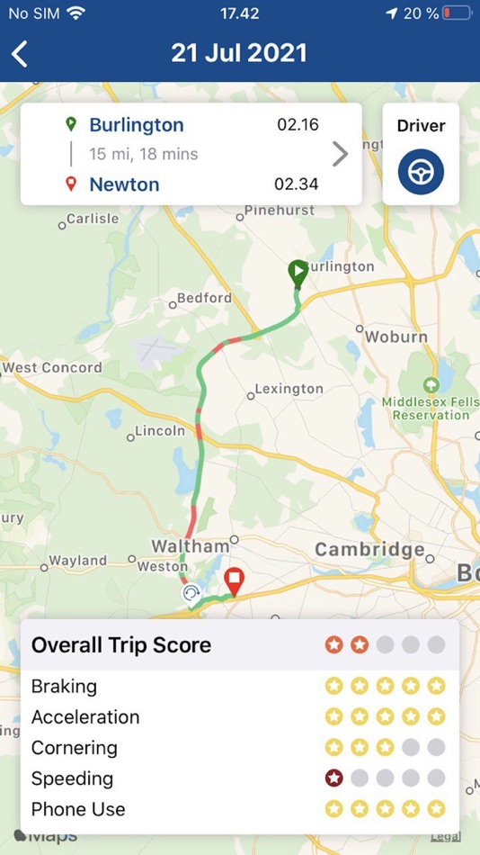 #4. DriveRight® Mobile (iOS) بواسطة: Cambridge Mobile Telematics Inc.