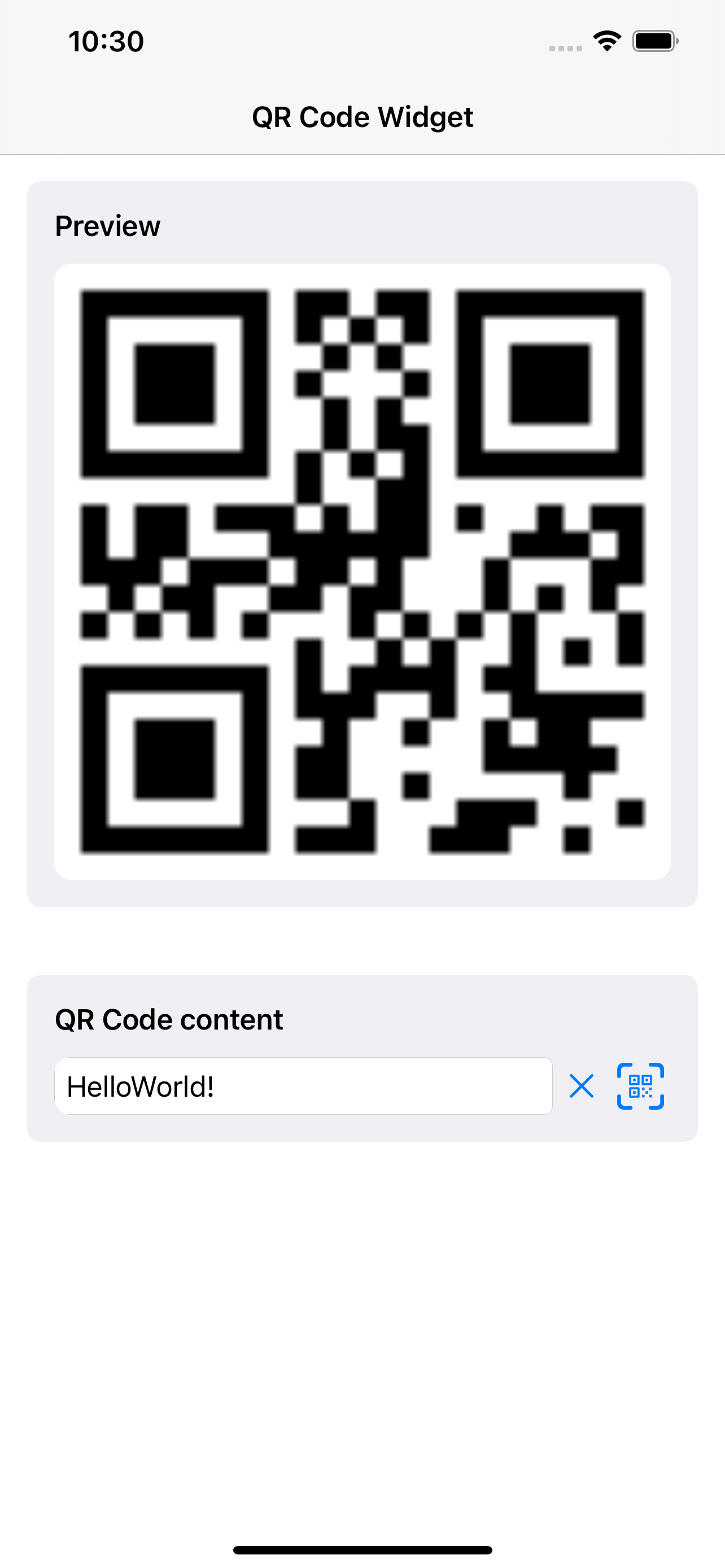 QR-Widget