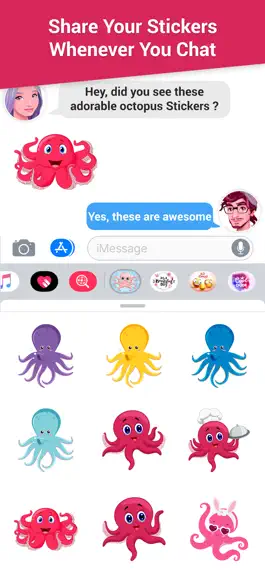 Game screenshot Adorable Octopus Stickers hack