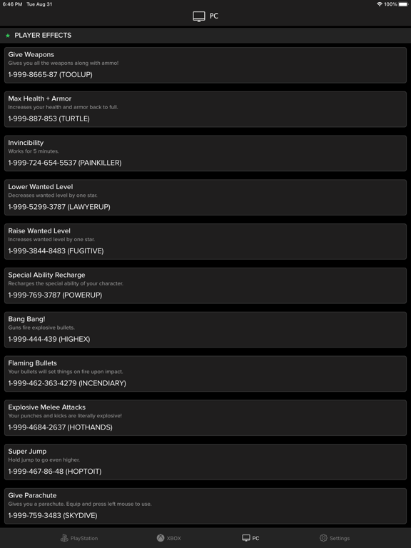 Screenshot #6 pour All Cheats for GTA V - GTA 5